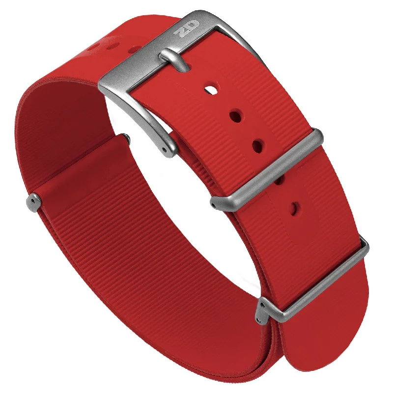 1973 British Military Watch Strap: 328 MARINE - Signal Red