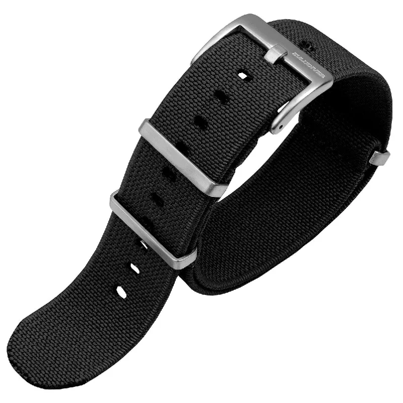 1973 British Military Watch Strap: AIRBORNE Elastic - Black