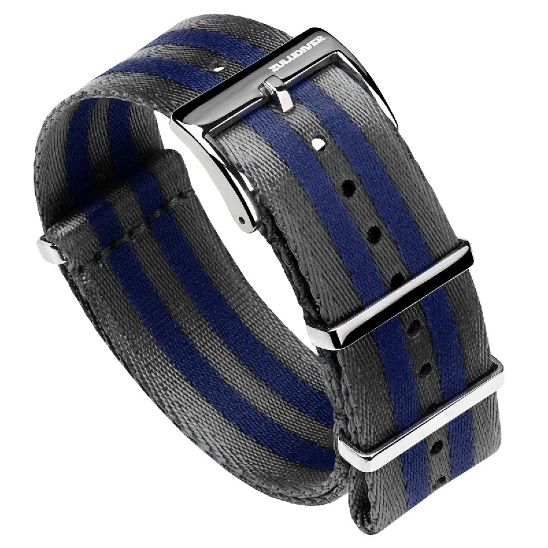 1973 British Military Watch Strap: ARMOURED RECON - Navy Bond, Polished