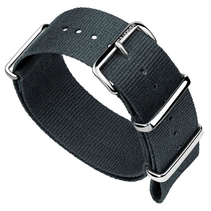 1973 British Military Watch Strap: CADET - Admiralty Grey, Polished