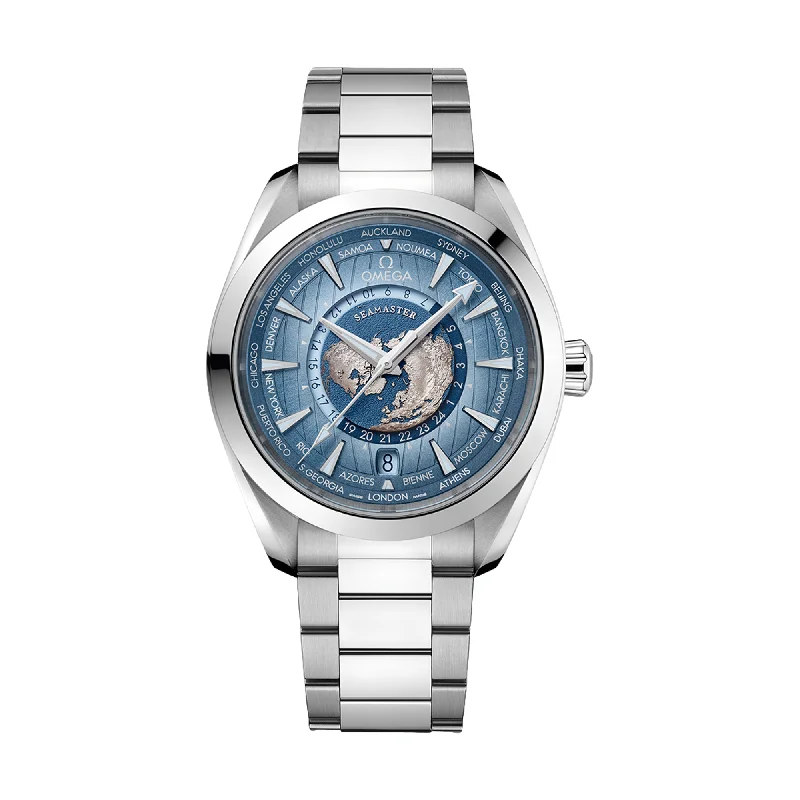 Seamaster Aqua Terra 150M Co-Axial Master Chronometer GMT Worldtimer 43 mm - Summer Blue