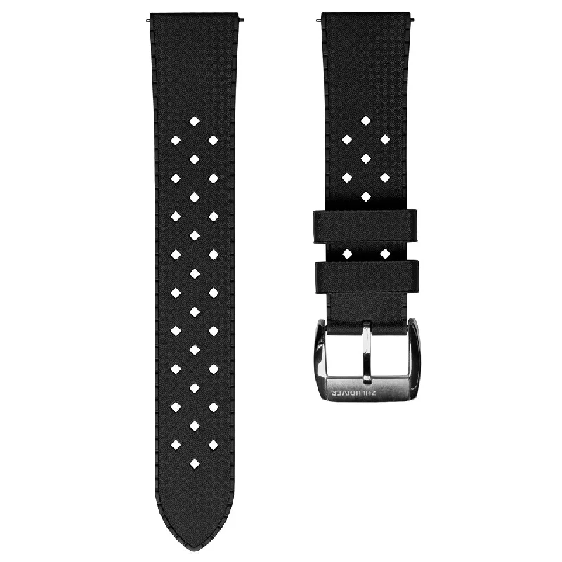 AquaTropic Rubber Watch Strap (MKII) - Abyss Black