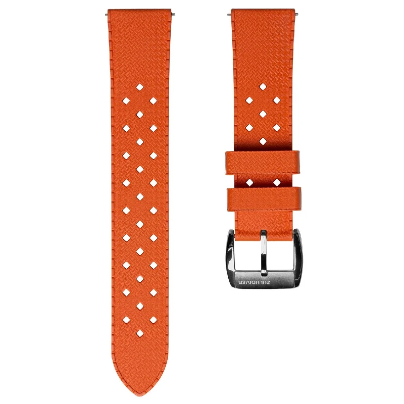 AquaTropic Rubber Watch Strap (MKII) - Sunset Orange