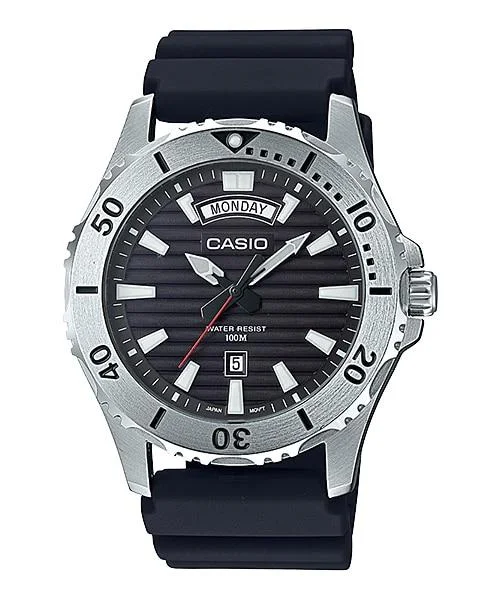 Casio Men's Standard Analog Marine Sports Black Resin Band Watch MTD1087-1A MTD-1087-1A