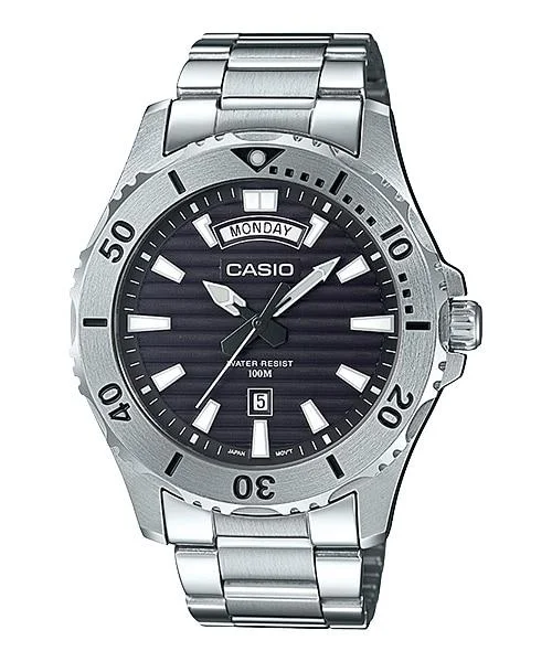 Casio Men's Standard Analog Marine Sports Silver Stainless Steel Band Watch MTD1087D-1A MTD-1087D-1A