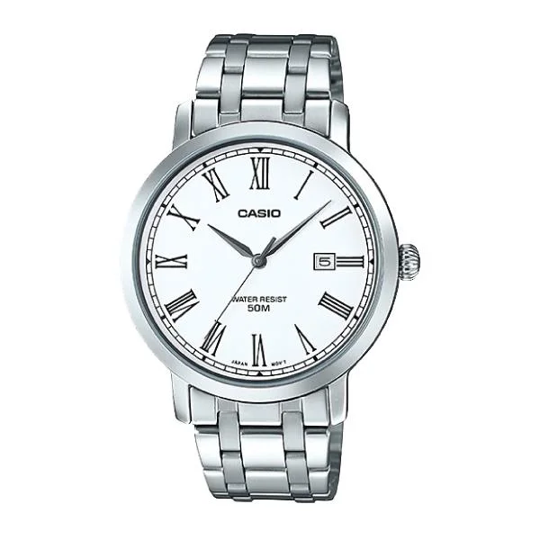 Casio Men's Standard Analog Silver Stainless Steel Band Watch MTPE149D-7B MTP-E149D-7B