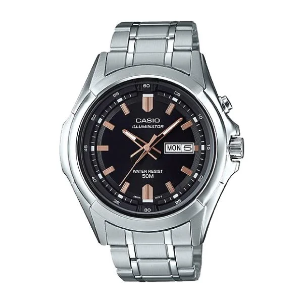 Casio Men's Standard Analog Silver Stainless Steel Band Watch MTPE205D-1A MTP-E205D-1A