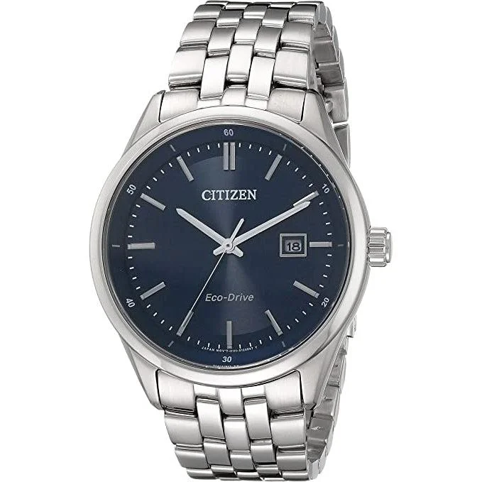 Citizen Eco-Drive Blue Dial Date Dress Watch