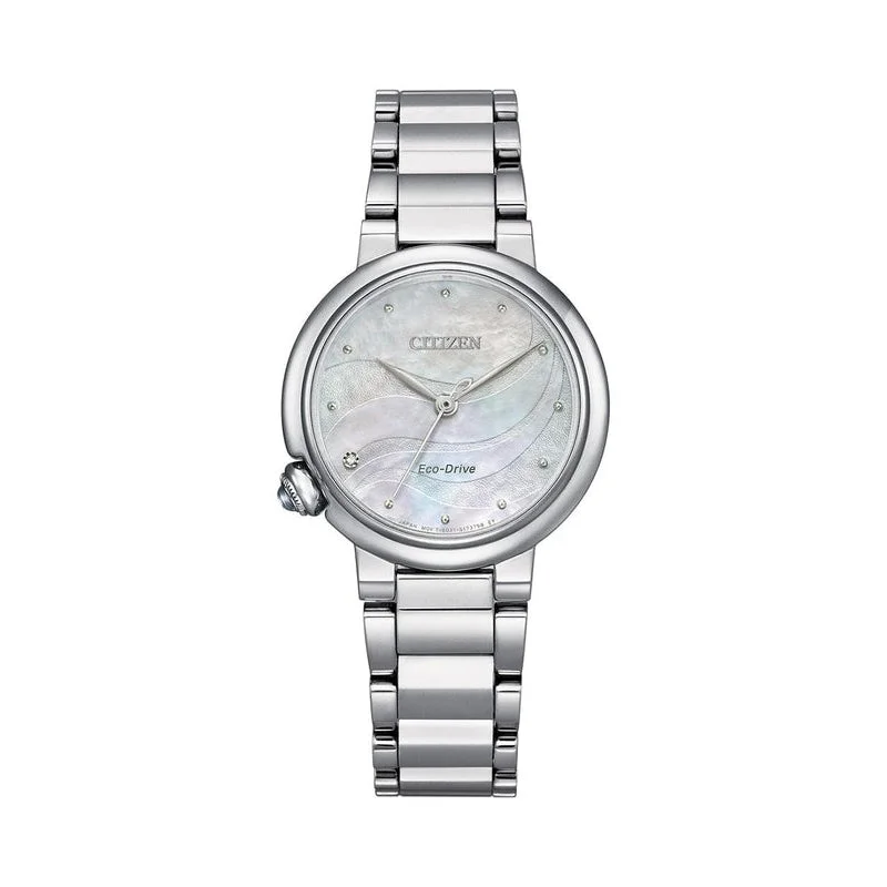 Citizen Eco-drive Ladies Mother of Pearl Stainless Steel