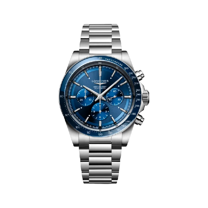 Conquest Automatic Chronograph 42mm Blue  Dial