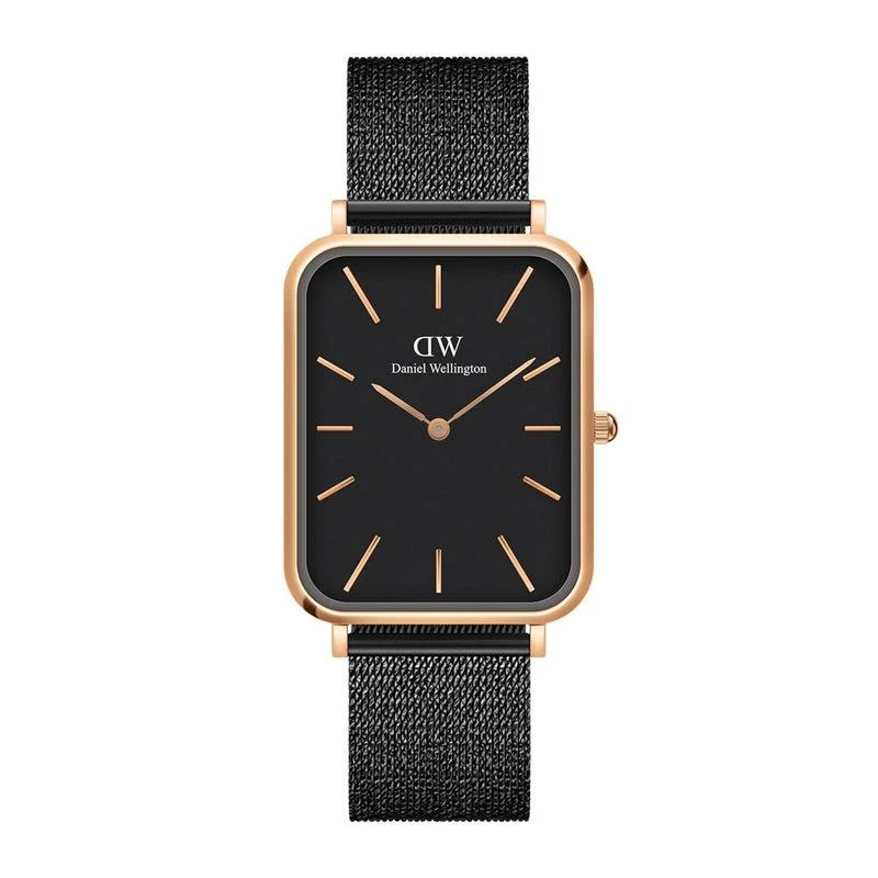 Daniel Wellington Quadro Pressed Ashfield  Gents Mesh Black