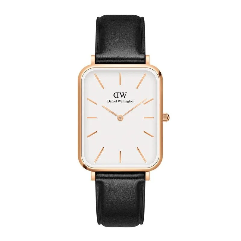 Daniel Wellington Quadro Pressed Sheffield Gents Black Leather