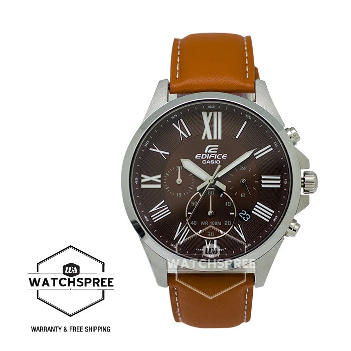 Casio Edifice Chronograph Light Brown Strap Watch EFV500L-5A