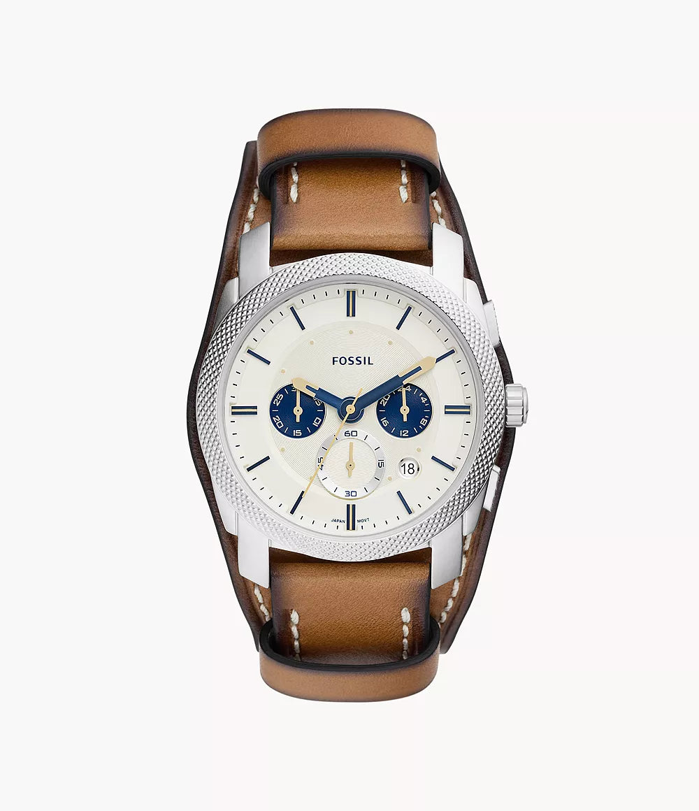 Fossil Men's Machine Chronograph Leather Watch FS5922