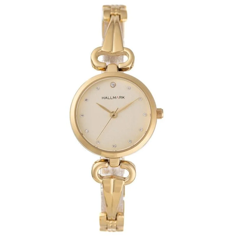 Hallmark Ladies Gold Beige Dial