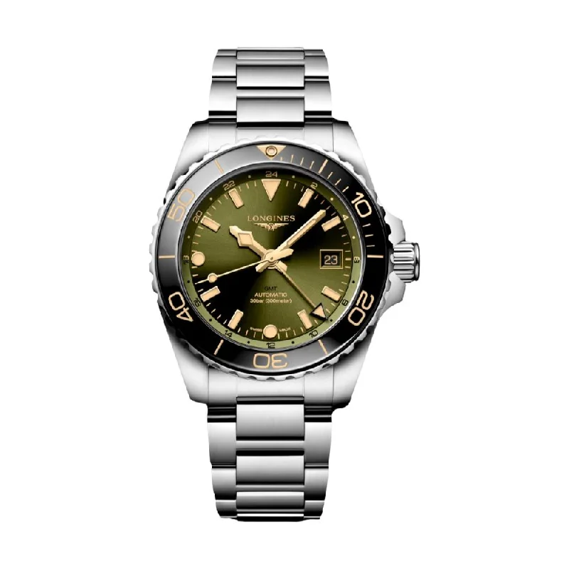 HydroConquest GMT Green Dial 41mm on Bracelet