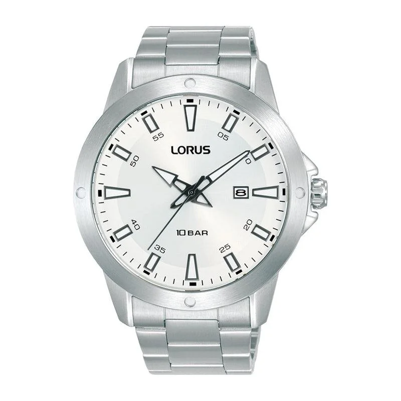 Lorus Gents White 3 Hands Watch