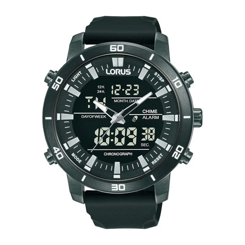 Lorus Mens Grey Digits Sports Watch