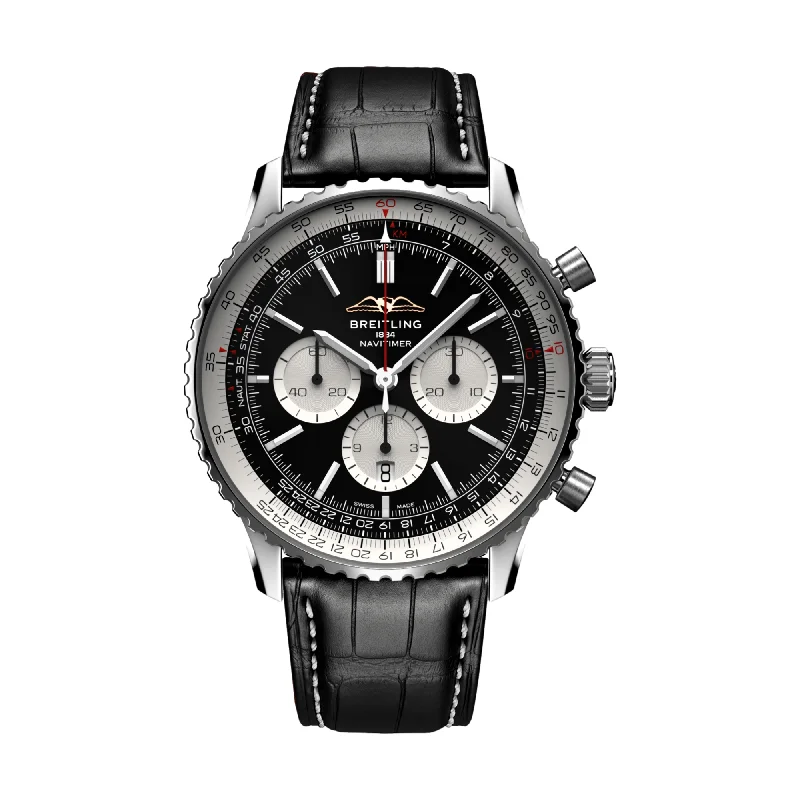 Navitimer B01 Chronograph 46mm Stainless Steel - Black