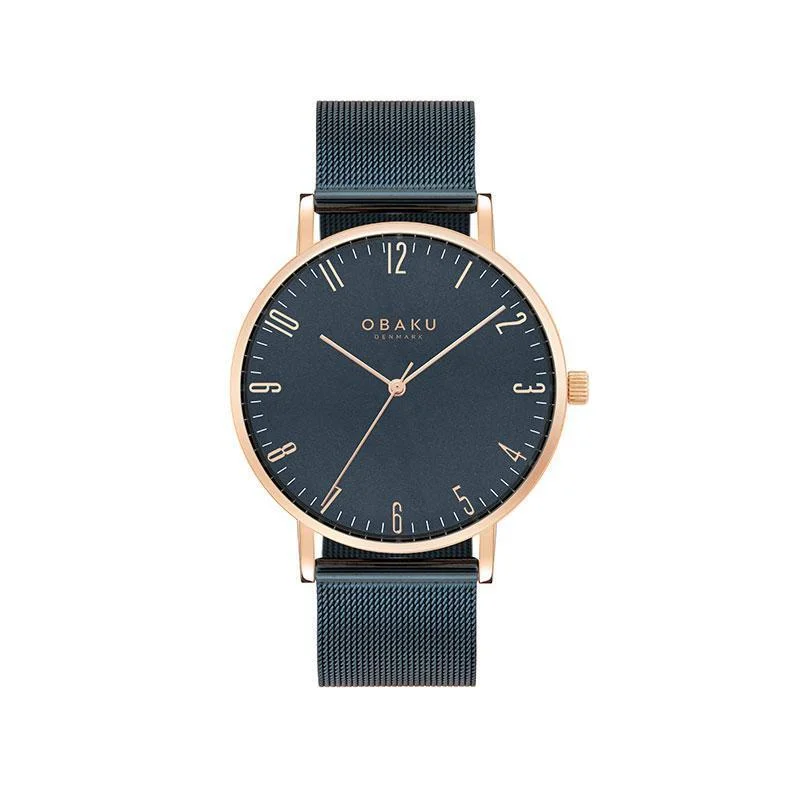 Obaku Brink Ocean Silver Blue 40mm Watch - V248GXVLML