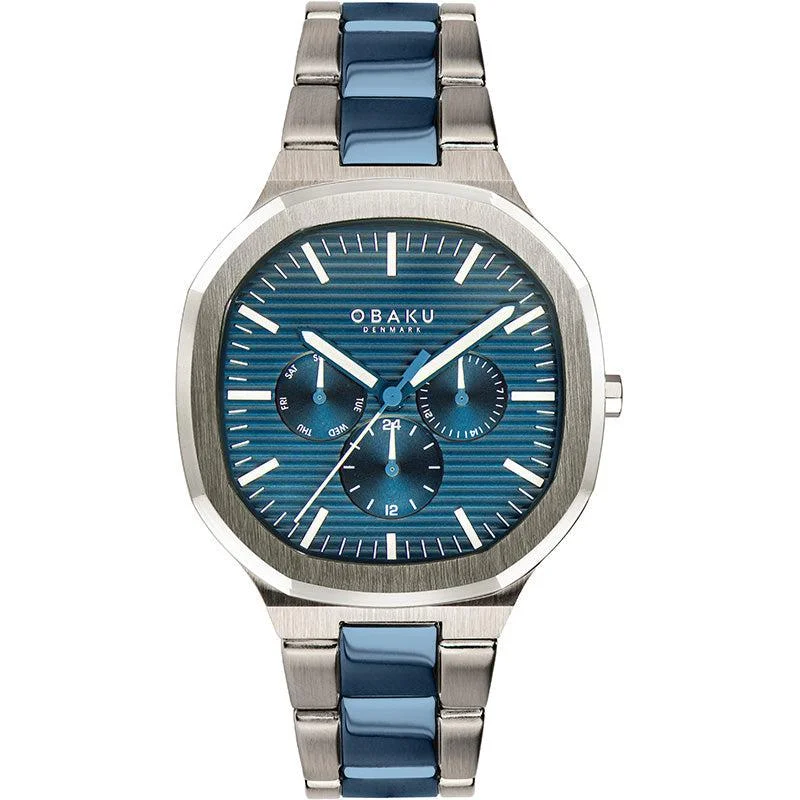 Obaku ILD Bluesteel Steel 42mm Watch - V275GMCLSK