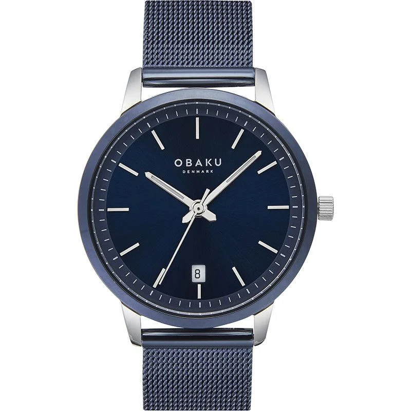 Obaku Salvie - Arctic Gents Blue Dial Mesh Strap V270GDHLML