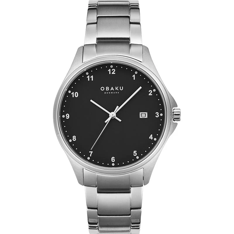 Obaku Titanium Titanlink2 Black 40mm Watch - V272GDTBST