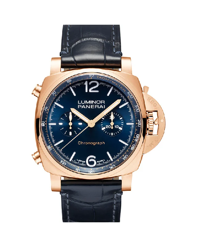 PANERAI LUMINOR CHRONO GOLDTECH BLU NOTTE, 44 MM, ROSE GOLD