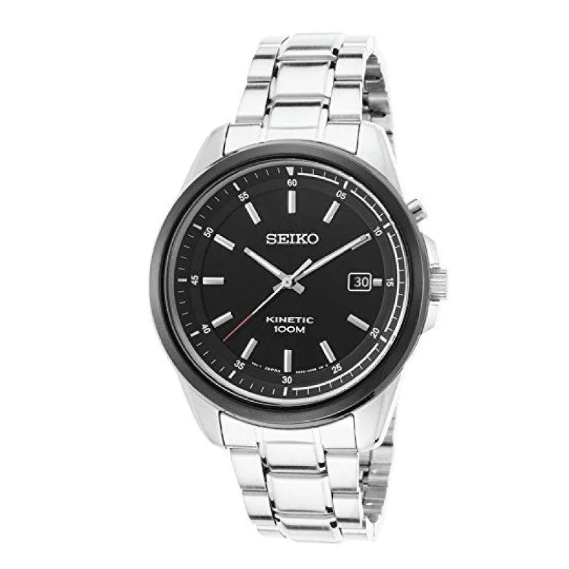 Seiko Men's Kinetic Silver Stainless Steel Watch SKA679P1