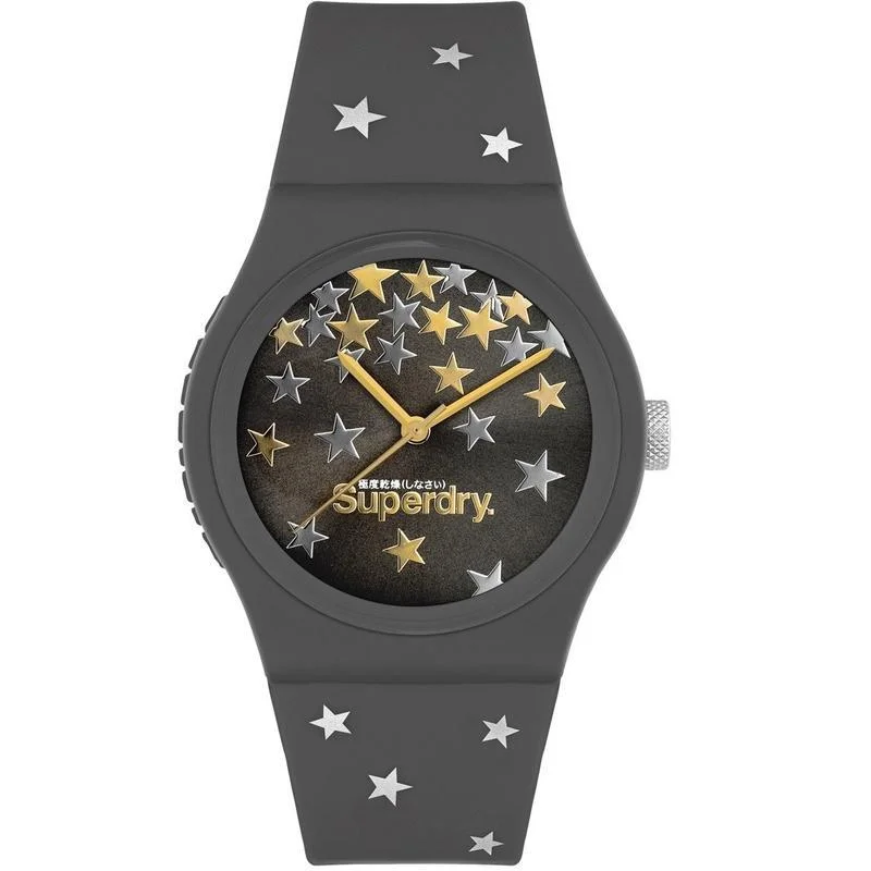 Superdry Urban Star Grey Silicone Strap