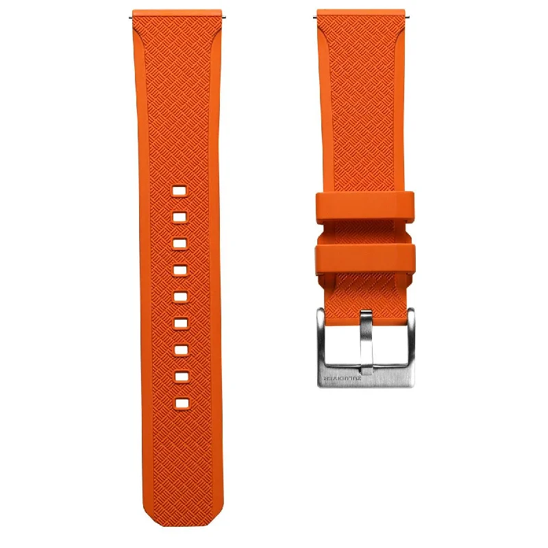 TitanFlex Rubber Watch Strap - Sunset Orange