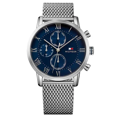 Tommy Hilfiger Quartz Multifunction Blue Dial Metal Strap Watch for Men neth1791398w