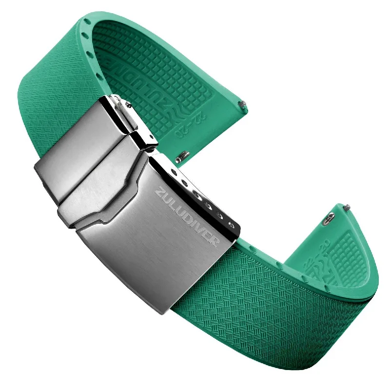 TsunamiTropic Rubber Deployant Watch Strap - Capri Sea