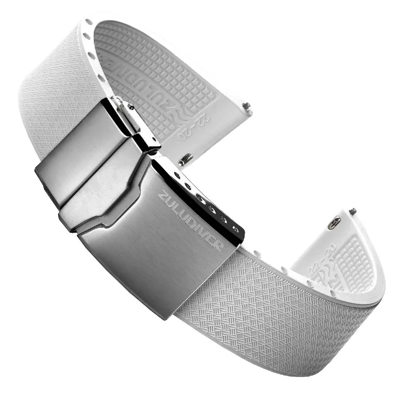 TsunamiTropic Rubber Deployant Watch Strap - Coconut White