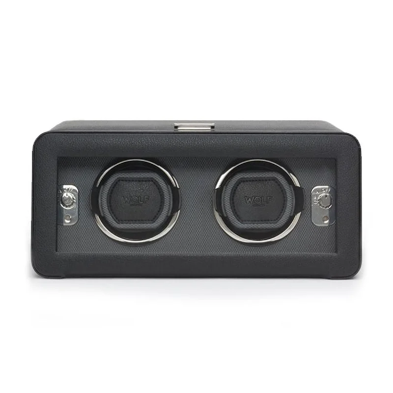 Wolf Windsor Double Watch Winder with Cover