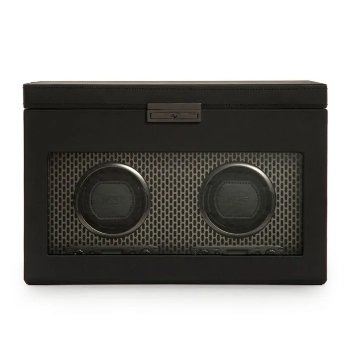 Wolf Axis Double Watch Winder with Storage