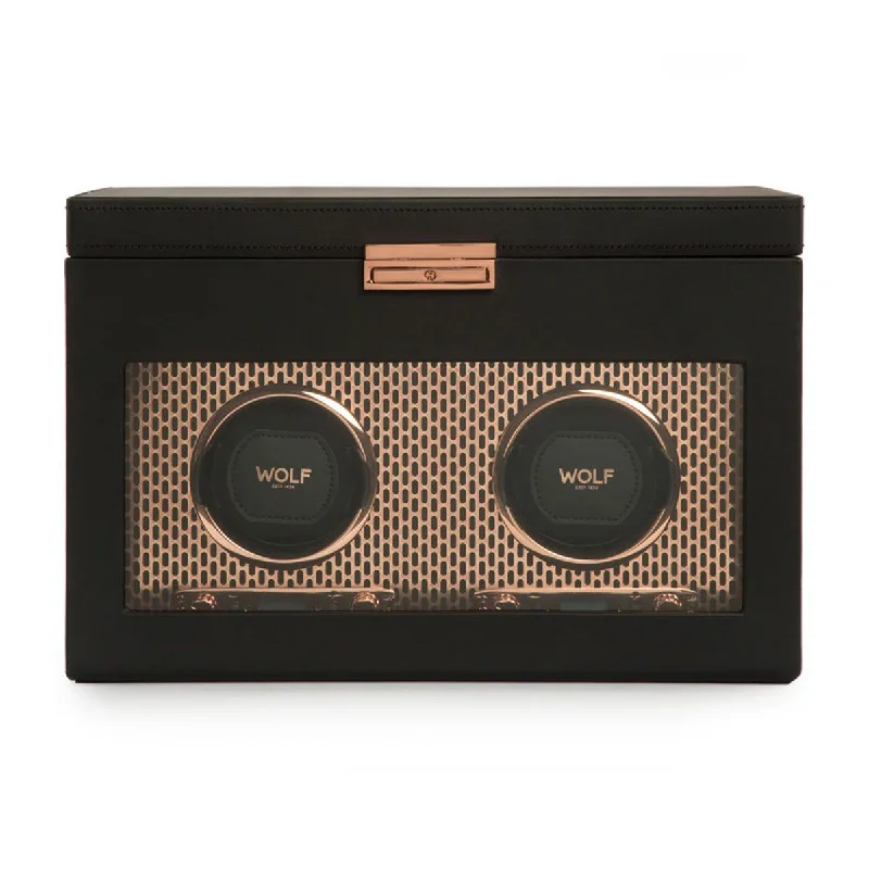 Wolf Axis Double Watch Winder with Storage