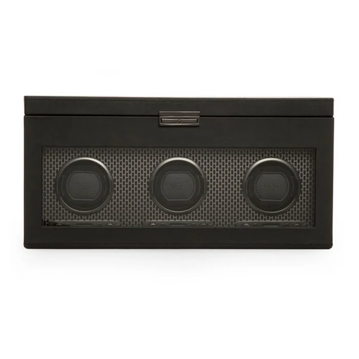 Wolf Axis Triple Watch Winder with Storage