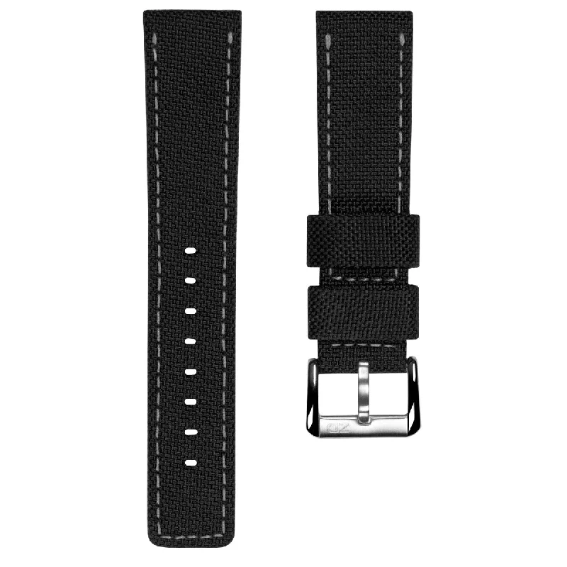 Cordura® Sailcloth Watch Strap - Carbon Black